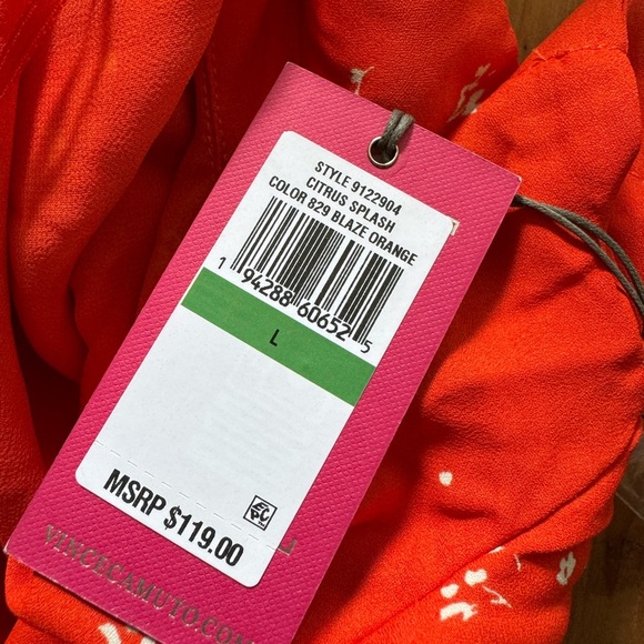 Red‎ Floral Midi Dress Vince C - Picture 2 of 10